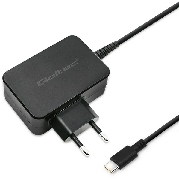 QOLTEC 51024 Charger 65W / 5-20V / 3-3.25A / USB type C / PD / Juodas