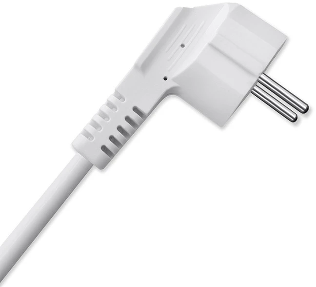 Maitinimo 6v1 prailginimo kubas su apšviestu jungikliu Qoltec 3x AC 2x USB 1x USB-C PD 20W baltas kabelis 2 m