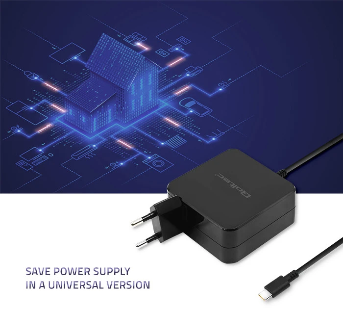 QOLTEC 51741 nešiojamojo kompiuterio kintamosios srovės adapteris Qol
