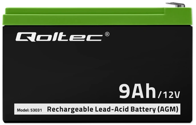 QOLTEC 53031 gelio baterija 12V 9Ah max.90A AGM