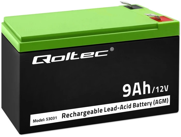 QOLTEC 53031 gelio baterija 12V 9Ah max.90A AGM