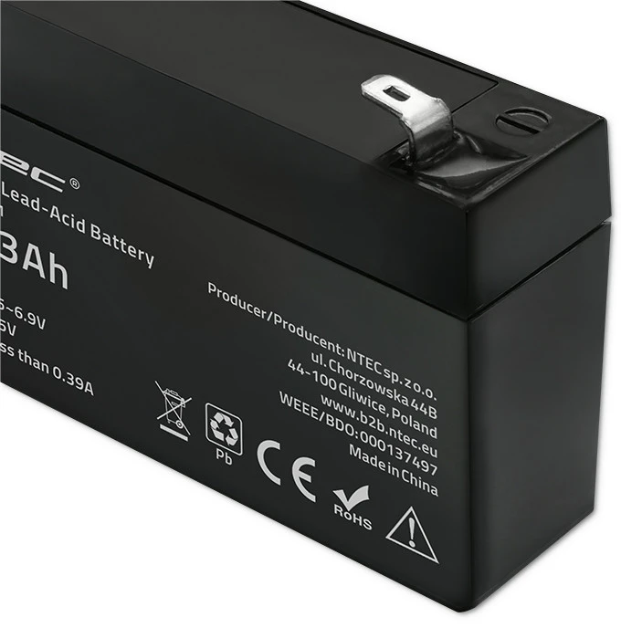 QOLTEC 53041 Baterija AGM 6V 1.3Ah max.0.39A