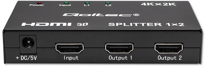 „Qoltec“ aktyvus skirstytuvas 2 x HDMI 4K x 2K | 3.4 Gb/s | Didelis stabilumas