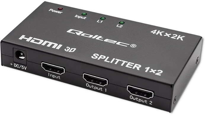 „Qoltec“ aktyvus skirstytuvas 2 x HDMI 4K x 2K | 3.4 Gb/s | Didelis stabilumas