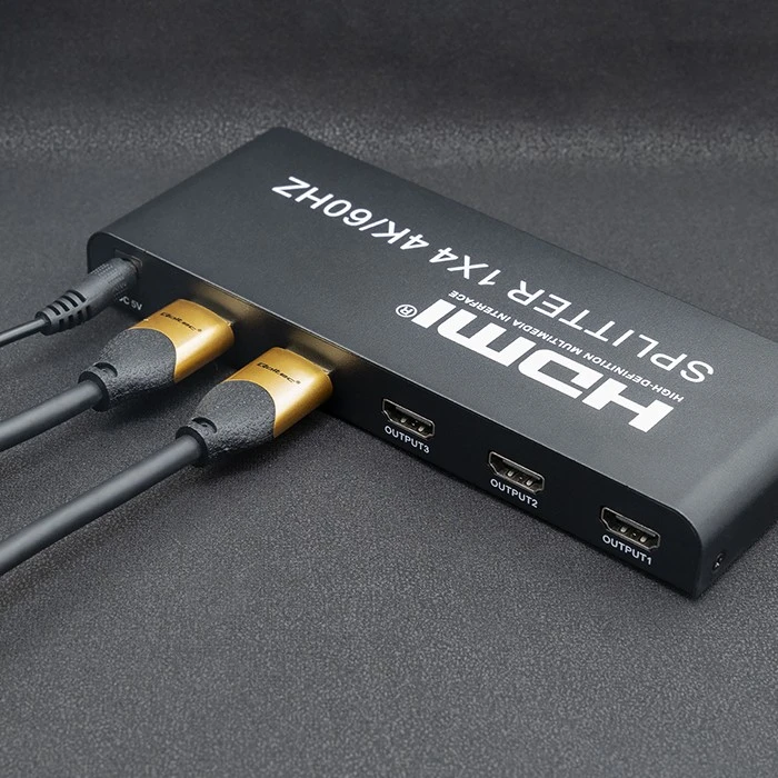 HDMI Skirstytuvas - Qoltec 51799 4K 60Hz 4 x HDMI Juodas