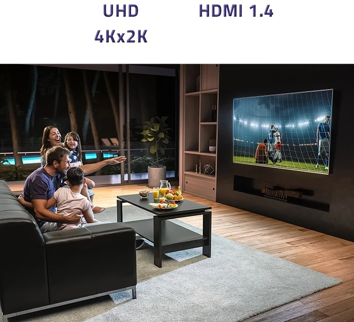 Qoltec 51798 aktyvus HDMI skirstytuvas 4 x HDMI 4K x 2K | 3,4 Gb/s