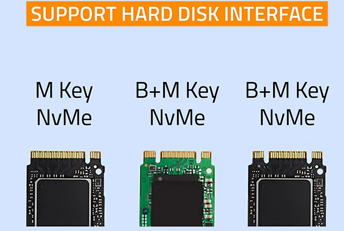 Išorinio kietojo disko dėklas Aliumininis korpusas skirtas diskui m.2 SSD nvme pcie usb 3.1 super greitis 10gb/s 4tb grafitinis Qoltec