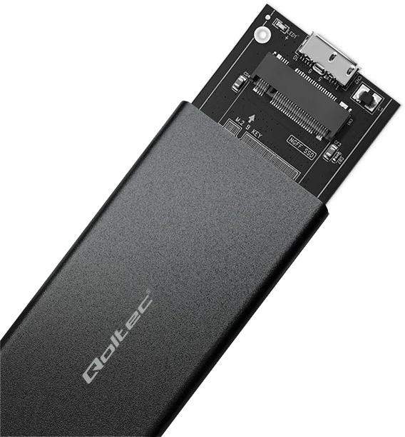 QOLTEC 51854 kietojo disko korpusas M.2 SATA SSD NGFF USB 3.0