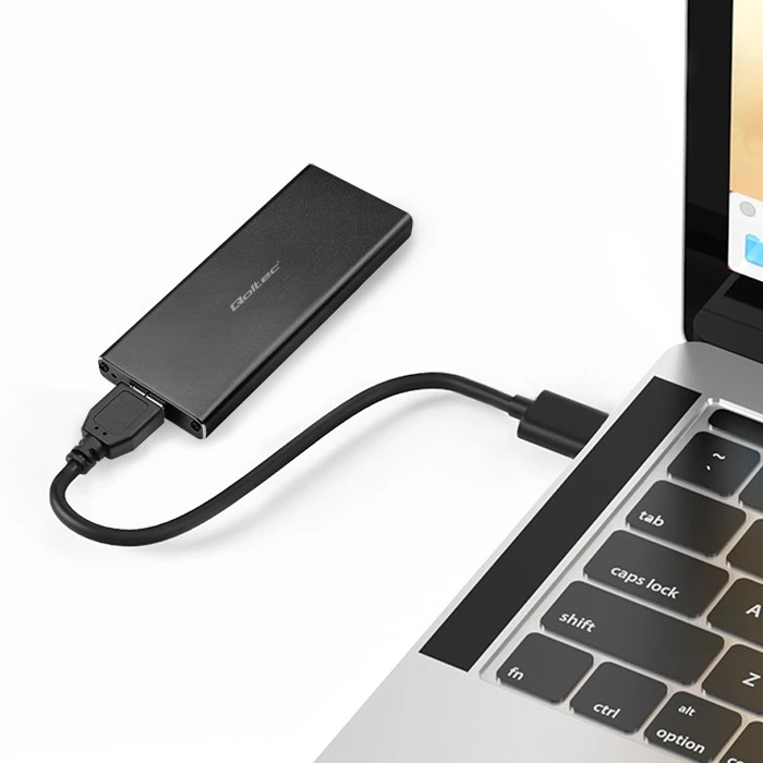 QOLTEC 51854 kietojo disko korpusas M.2 SATA SSD NGFF USB 3.0