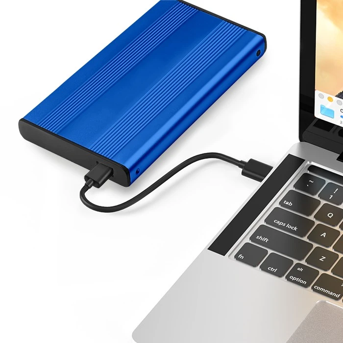 QOLTEC išorinio kietojo disko dėklas HDD/SSD 2.5" SATA3 USB 3.0 Mėlyna