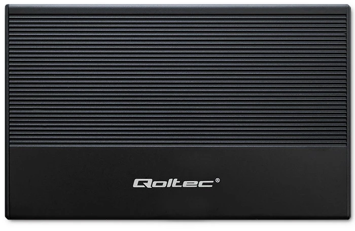 Išorinio kietojo disko dėklas Aliumininis korpusas skirtas diskams SSD HDD 25" sata USB 3.0 itin greitas 5 Gb/s 2 TB juodas Qoltec
