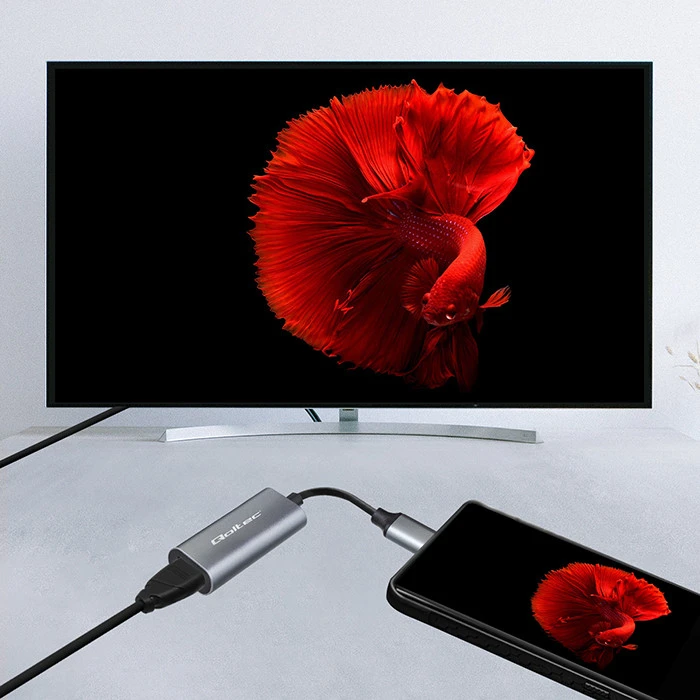 Qoltec Aliuminis USB-C 3.1 MHL į HDMI adapteris 4K 60Hz