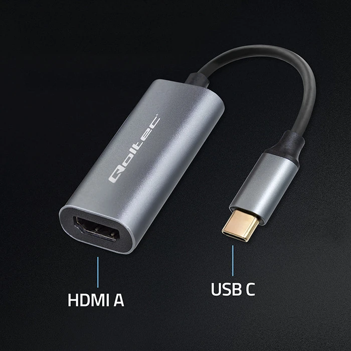 Qoltec Aliuminis USB-C 3.1 MHL į HDMI adapteris 4K 60Hz