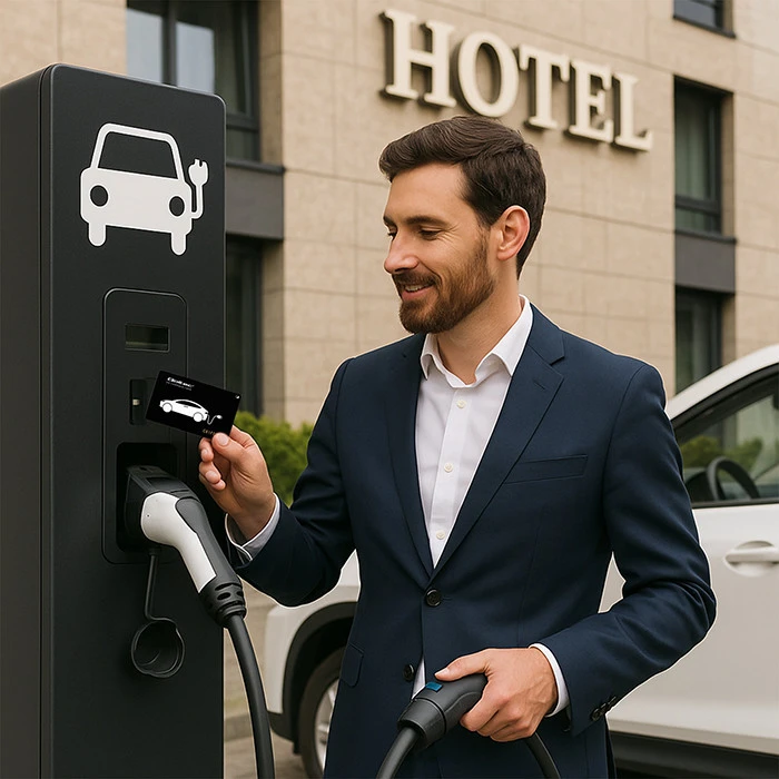 „Qoltec Kortos“ bekontaktės elektromobilių įkrovimo stotelės | 5 vnt. | Viešbutis, automobilių stovėjimo aikštelė