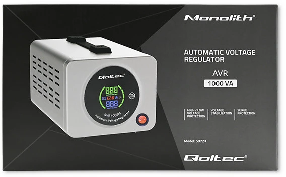 QOLTEC 50723 Automatic Voltage Stabilizer AVR 1000VA