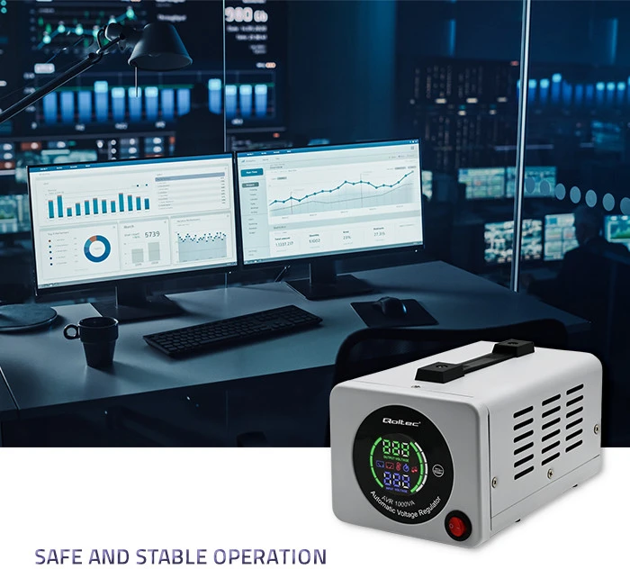 QOLTEC 50723 Automatic Voltage Stabilizer AVR 1000VA