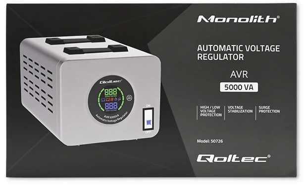 QOLTEC 50726 Automatic Voltage Stabilizer AVR 5000VA