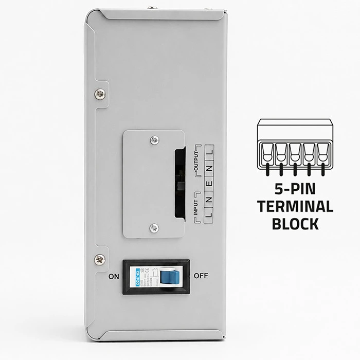 Qoltec automatinis įtampos stabilizatorius AVR 3000VA 1800W kompaktiškas toroidinis transformatorius