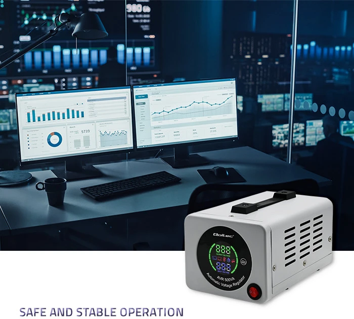 QOLTEC 50722 Automatic Voltage Stabilizer AVR 500VA