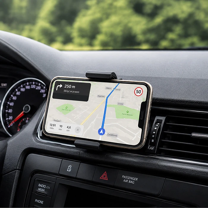 QOLTEC 51210 Universalus Reguliuojamas automobilinis laikiklis išmaniajam telefonui 1.4-6.4