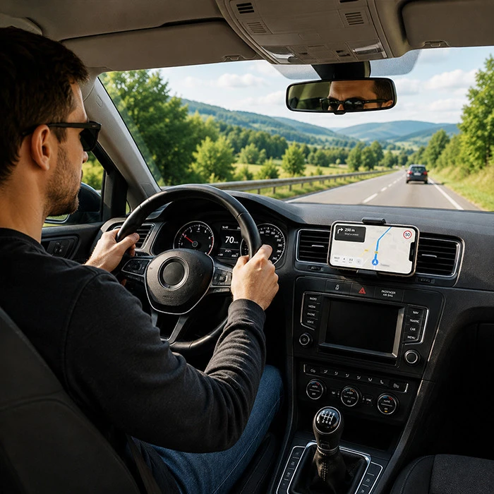 QOLTEC 51210 Universalus Reguliuojamas automobilinis laikiklis išmaniajam telefonui 1.4-6.4