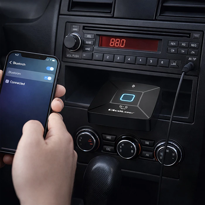 Qoltec Belaidė HiFi garso siųstuvas imtuvas Bluetooth 6.0 NFC