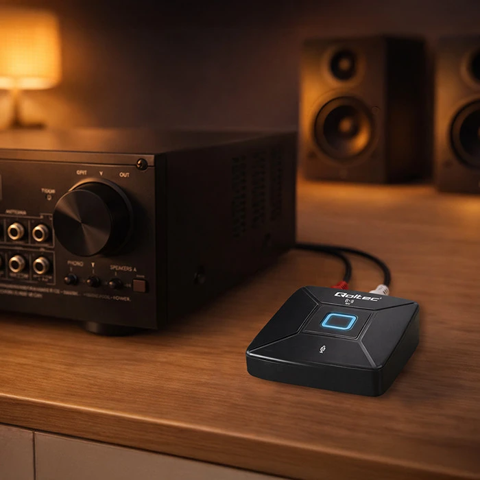 Qoltec Belaidė HiFi garso siųstuvas imtuvas Bluetooth 6.0 NFC