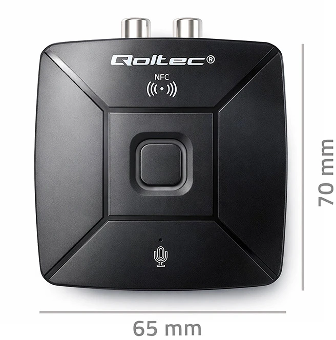 Qoltec Belaidė HiFi garso siųstuvas imtuvas Bluetooth 6.0 NFC