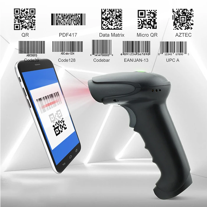 QOLTEC 50868 Barcode scanner 1D 2D Juodas