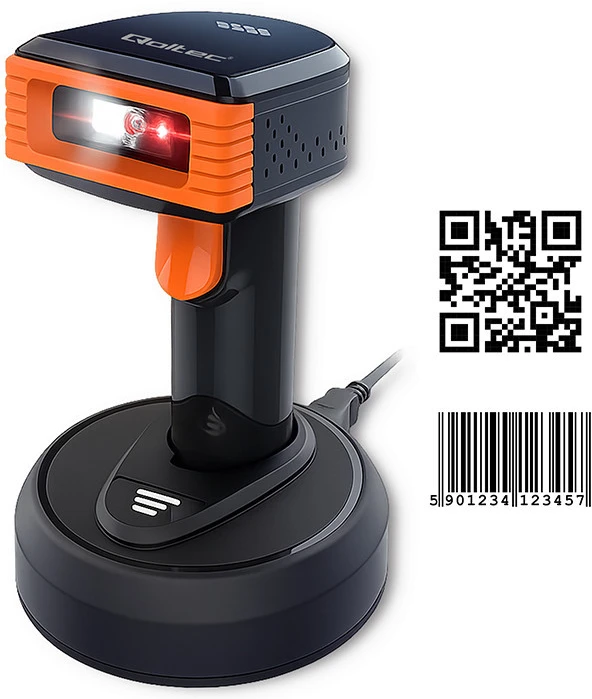 QOLTEC 50878 belaidė 1D 2D brūkšninių kodų skaitytuvo prijungimo stotelė