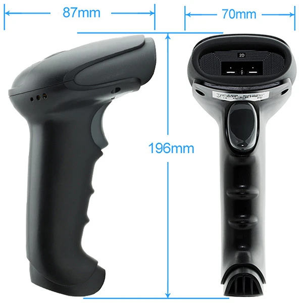 QOLTEC 50868 Barcode scanner 1D 2D Juodas