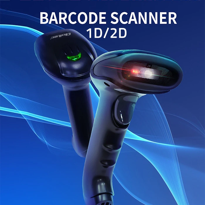 QOLTEC 50868 Barcode scanner 1D 2D Juodas