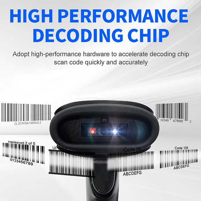 QOLTEC 50868 Barcode scanner 1D 2D Juodas