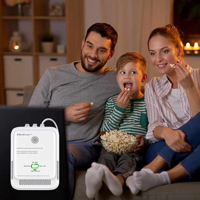 „Qoltec“ sertifikuotas gamtinių dujų ir anglies monoksido (CO) nuotėkio jutiklis | CH4 CO detektorius | 5 metų jutiklio tarnavimo laikas | 85 dB signalizacija | LED