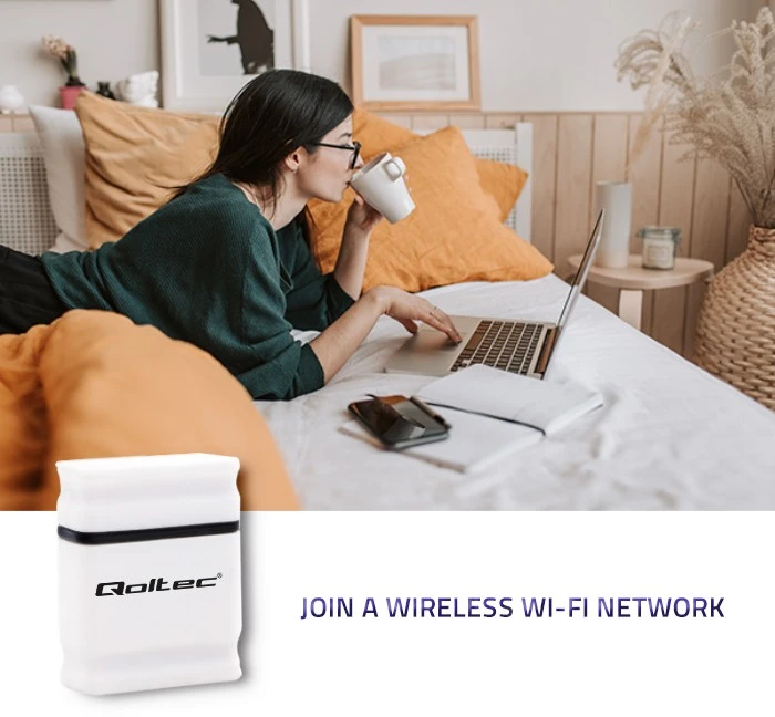 QOLTEC 50504 Qoltec adapteris USB WiFi 150Mbps