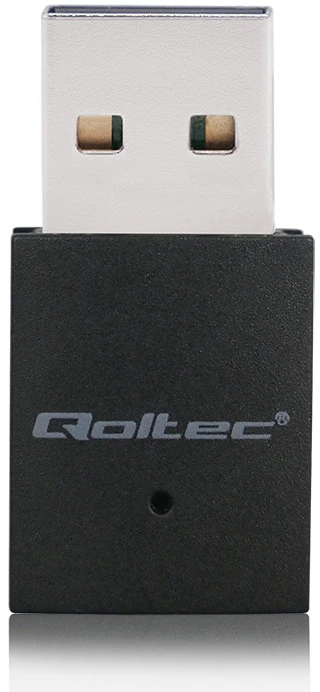 Qoltec 56989 belaidis mini WiFi adapteris | AC standartas | BT 4.0 | USB 2.0 | 600 Mbps