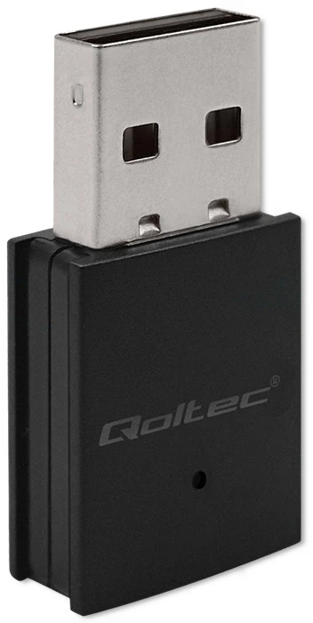 Qoltec 56989 belaidis mini WiFi adapteris | AC standartas | BT 4.0 | USB 2.0 | 600 Mbps