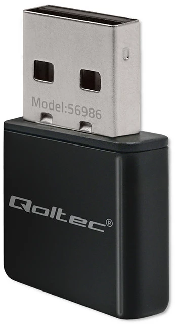 Qoltec 56986 Adapteris NANO WiFi |Standartinis N | USB2.0 | 300 Mbps