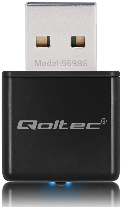 Qoltec 56986 Adapteris NANO WiFi |Standartinis N | USB2.0 | 300 Mbps