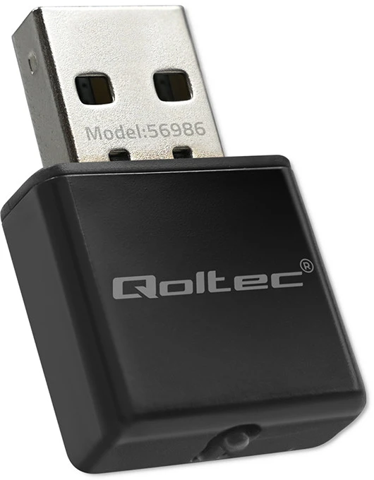 Qoltec 56986 Adapteris NANO WiFi |Standartinis N | USB2.0 | 300 Mbps