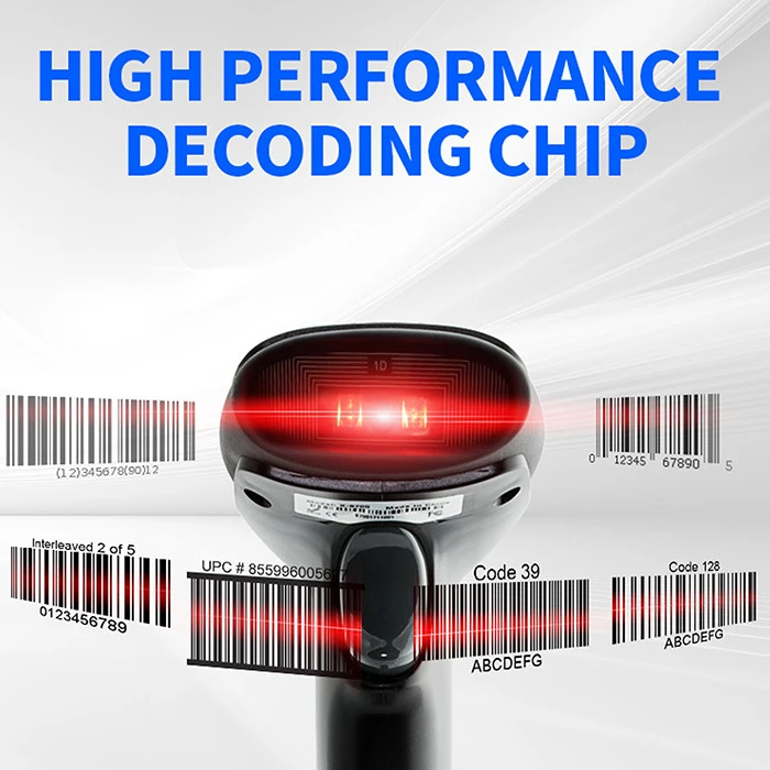 QOLTEC 50866 Barcode scanner 1D CCD USB Juodas