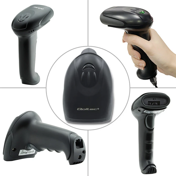 QOLTEC 50866 Barcode scanner 1D CCD USB Juodas