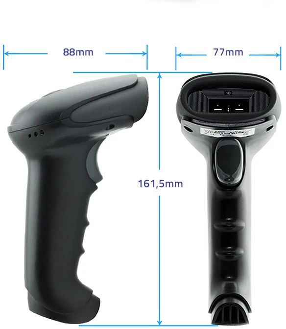 QOLTEC 50866 Barcode scanner 1D CCD USB Juodas