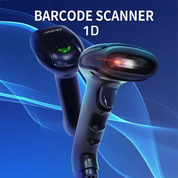 QOLTEC 50866 Barcode scanner 1D CCD USB Juodas