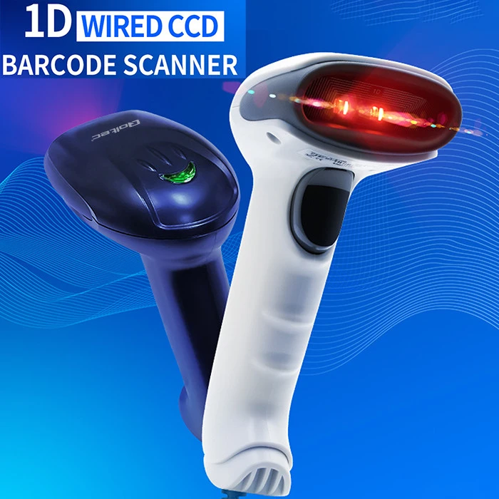 QOLTEC 50865 Brūkšninių kodų skaitytuvas 1D CCD USB Baltas