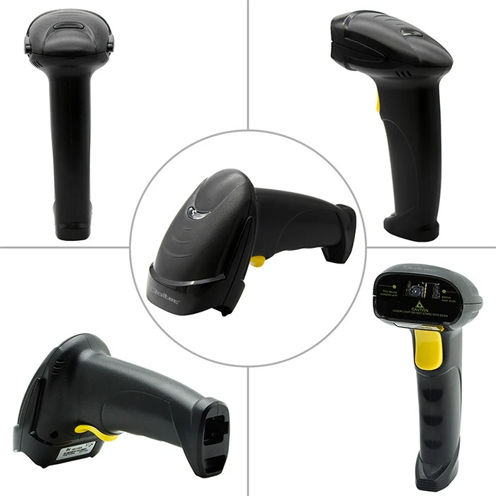 QOLTEC 50876 lazerinis scanner 1D USB Juodas