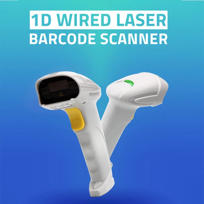 QOLTEC 50877 lazerinis scanner 1D USB Baltas