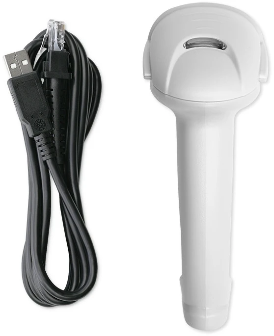 QOLTEC 50877 lazerinis scanner 1D USB Baltas