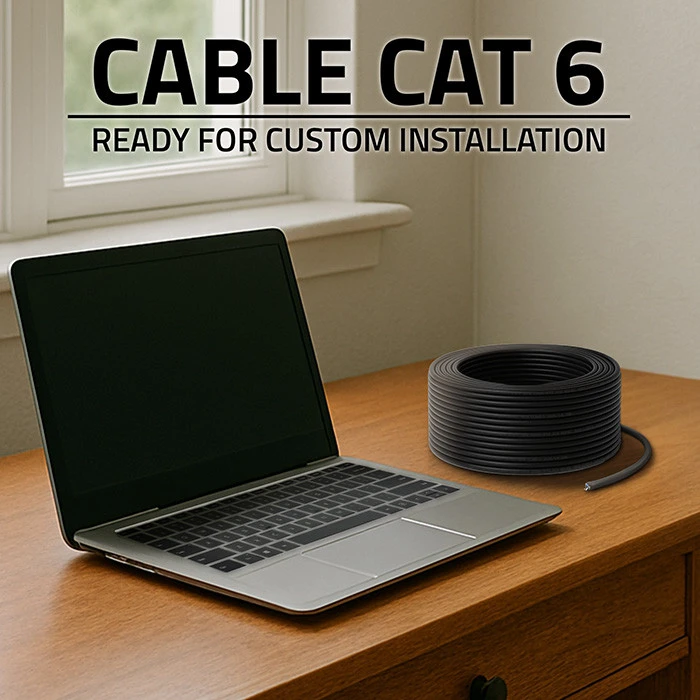 Qoltec CAT6 UTP LAN kabelis 100m juodas