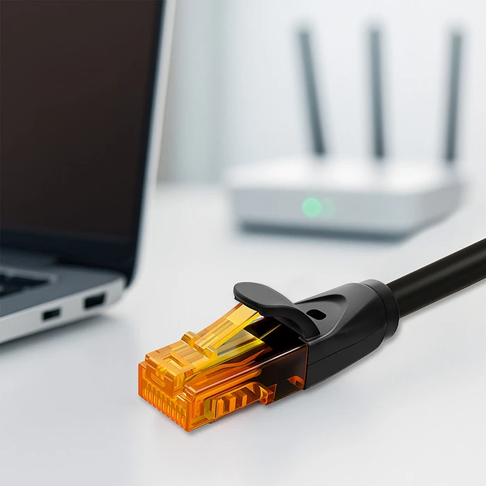 Qoltec CAT6 UTP tinklo kabelis 15m juodas